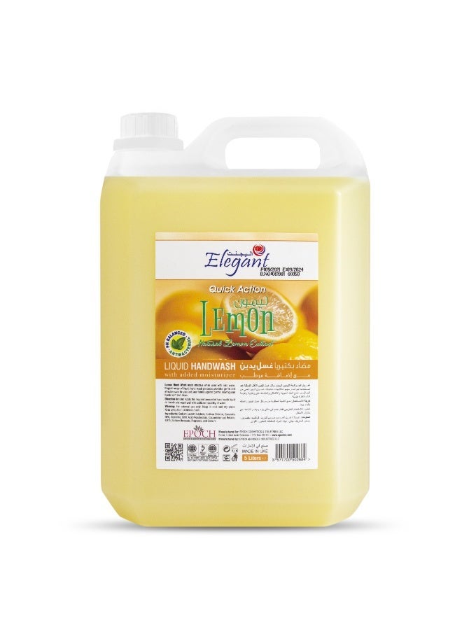 Elegant عبوة إعادة تعبئة سائل غسيل اليدين بالليمون 5 لتر - عبوة من 4 - Image 2